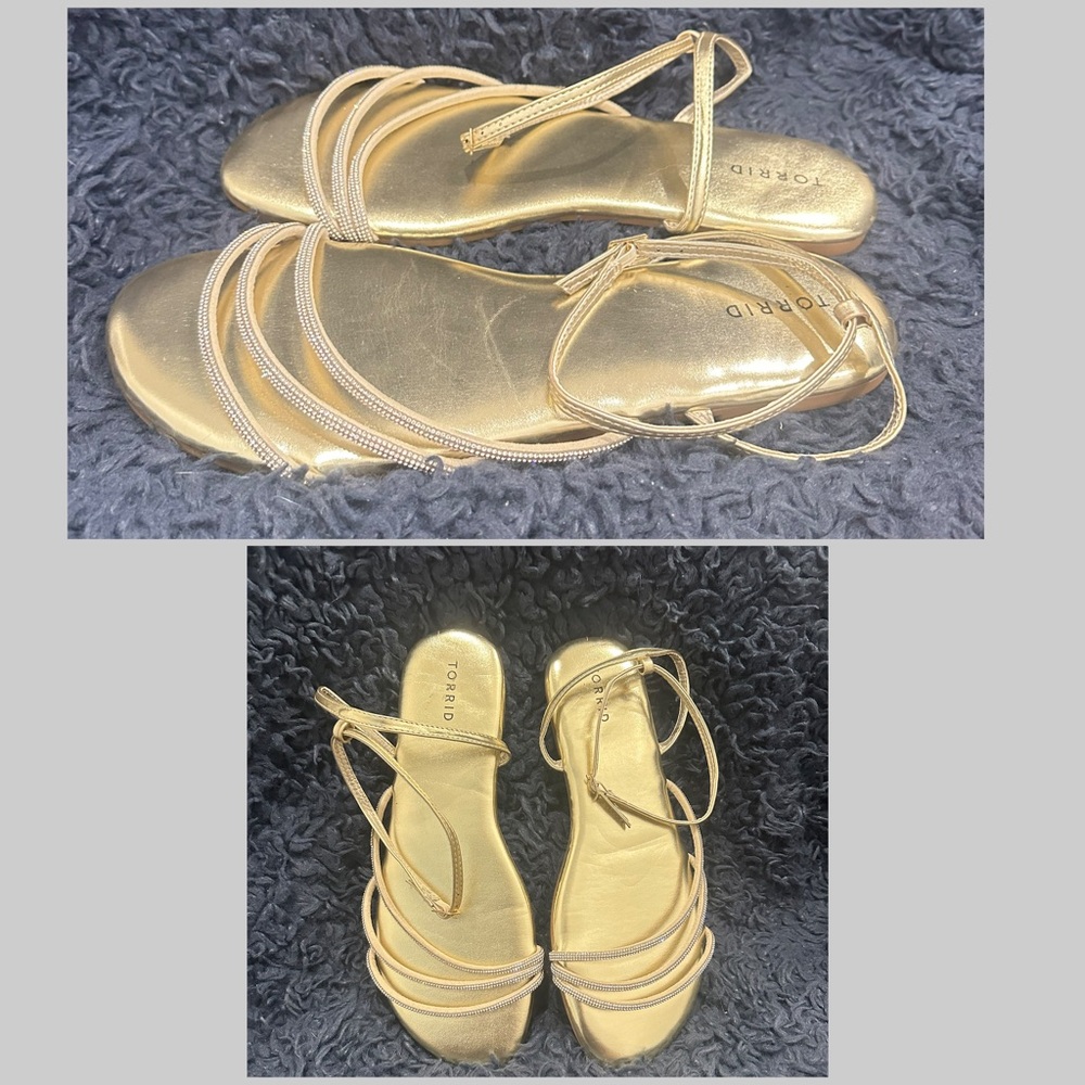 Torrid Gold Strappy Sandals